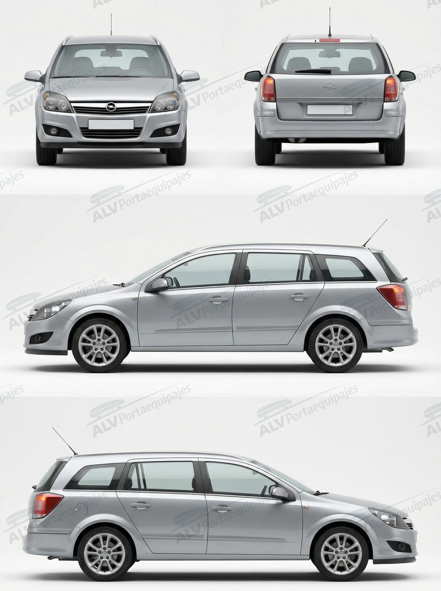 Opel / Vauxhall Astra Caravan (H.2 - railing integrado) (2007-->2011)