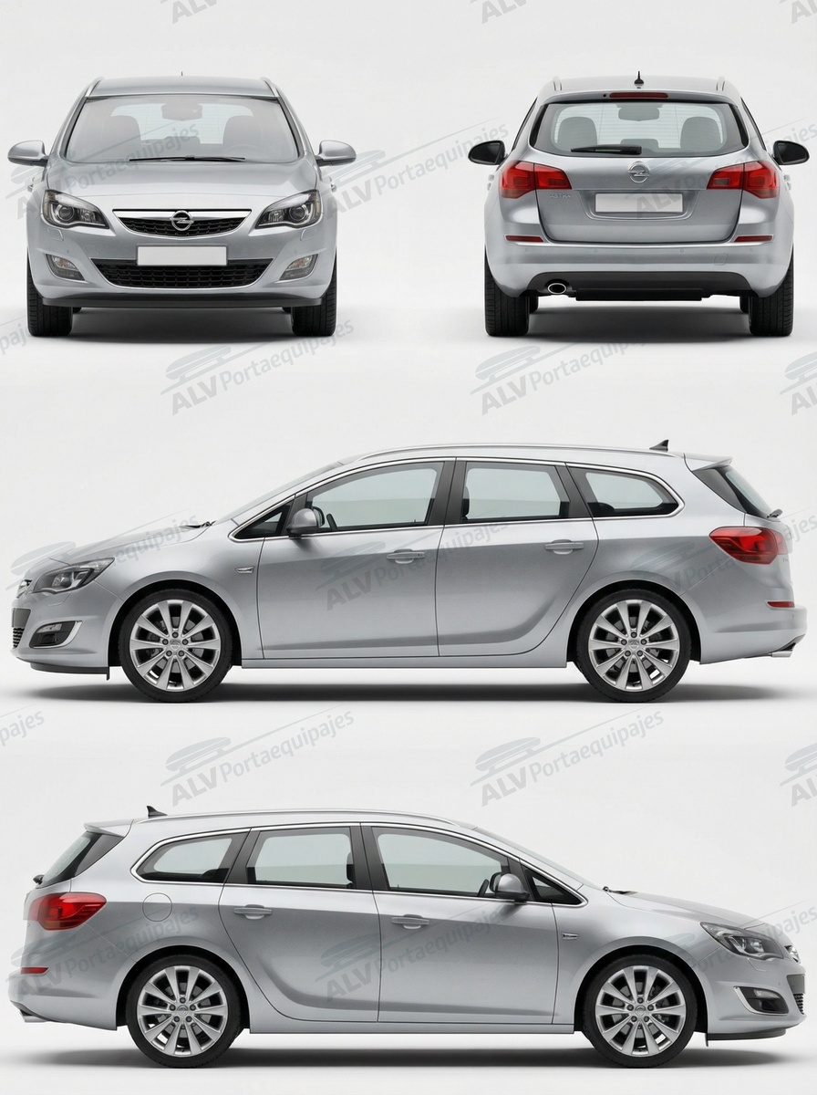 Opel / Vauxhall Astra Sports Tourer (J - railing integrado) (2011-->2016)