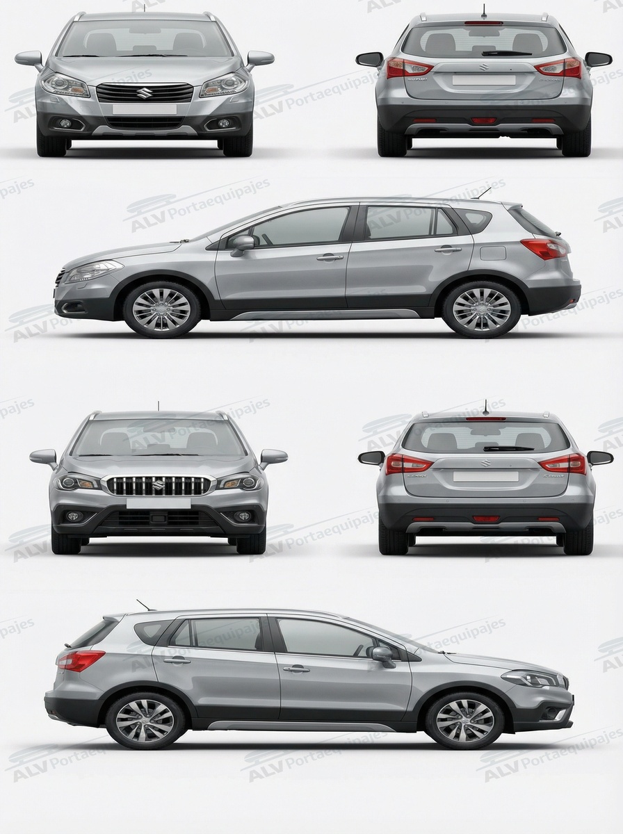 Suzuki SX4 S-Cross (II/JY - railing integrado) (2014-->2021)
