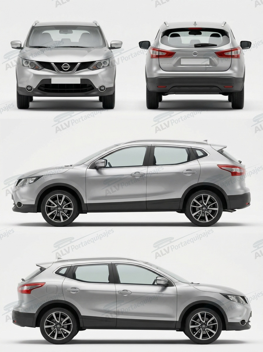 Nissan Qashqai 5p (II/J11 - railing) (2014-->2021)