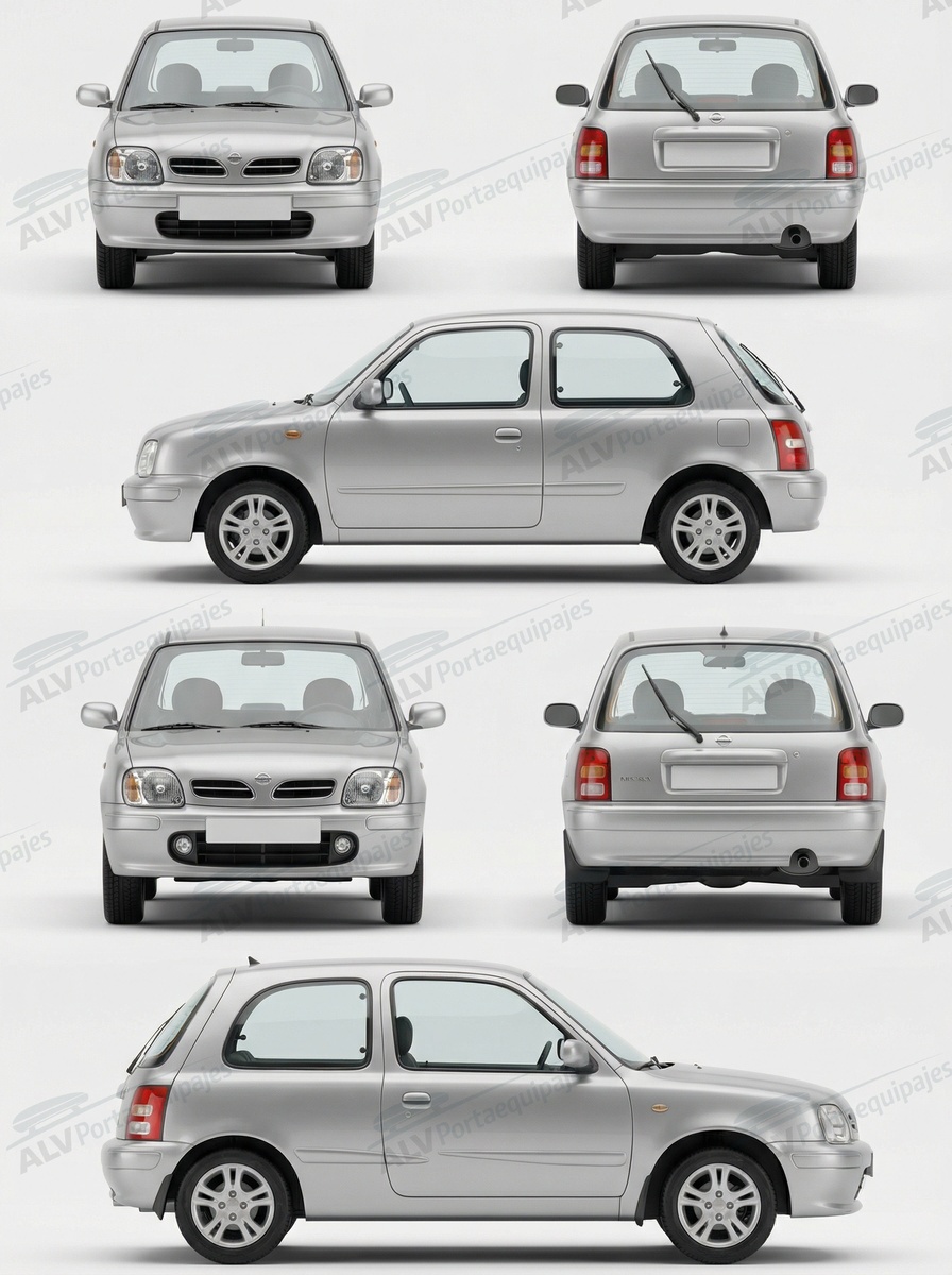 Nissan Micra 3p (K11 - ventana trasera abatible - techo normal) (1992-->2003)