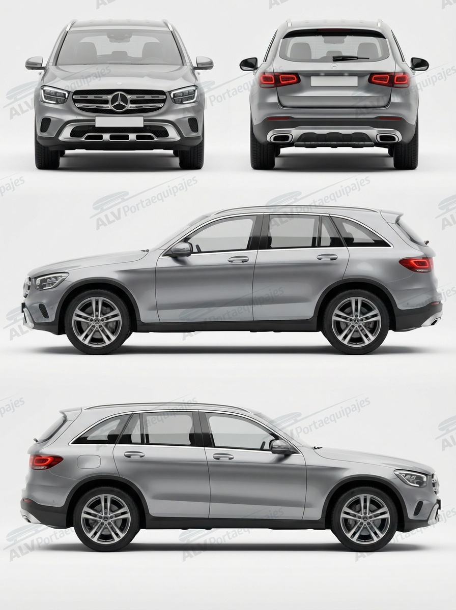 Mercedes Clase GLC 5p (I/X253 - railing integrado) (2015-->2022)