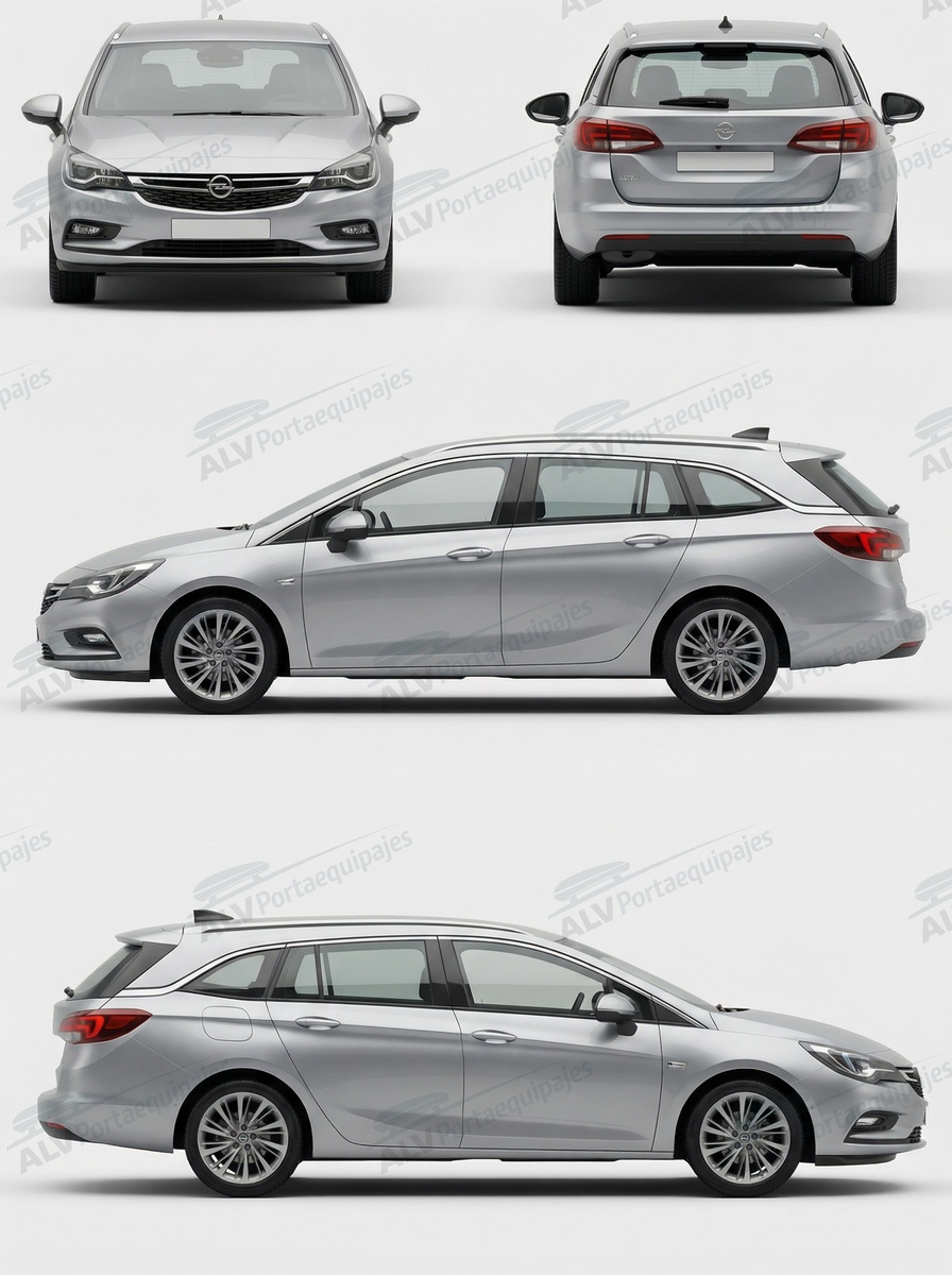 Opel / Vauxhall Astra Sports Tourer (K - railing integrado) (2016-->2021)
