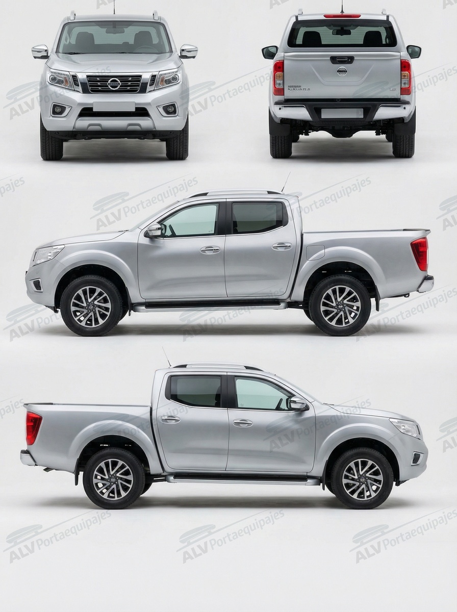 Nissan Navara cabina doble (D23/NP300 - railing) (2015-->)