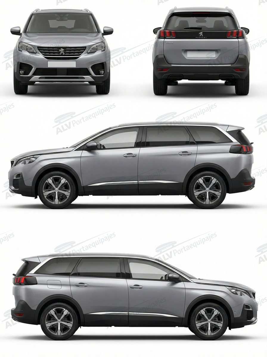 Peugeot 5008 5p (II - railing integrado) (2017-->2024)