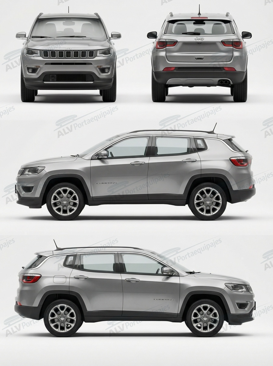 Jeep Compass 5p (II - railing integrado) (2017-->2025)