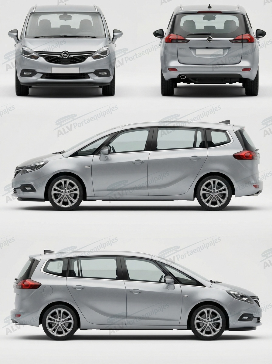 Opel / Vauxhall Zafira 5p MPV (C.2 - railing integrado) (2016-->)