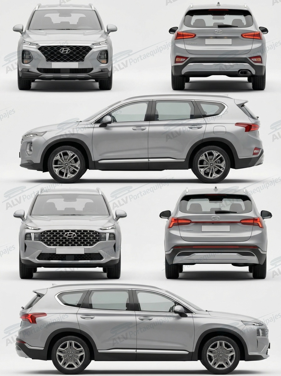 Hyundai Santa Fe 5p (IV/TM - railing integrado) (2018-->2023)