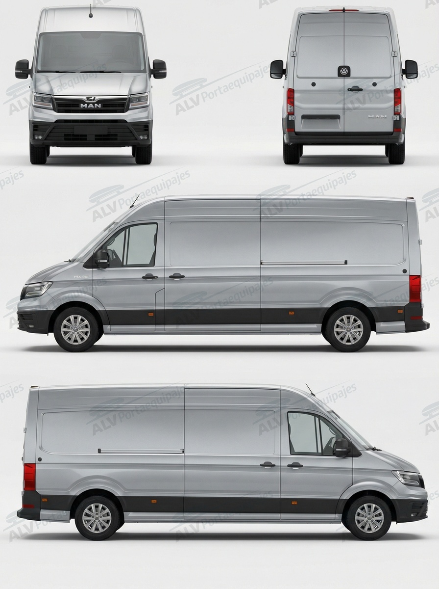 MAN TGE L4H3 (largo/techo alto - perfil en T / T-Track) (2017-->)