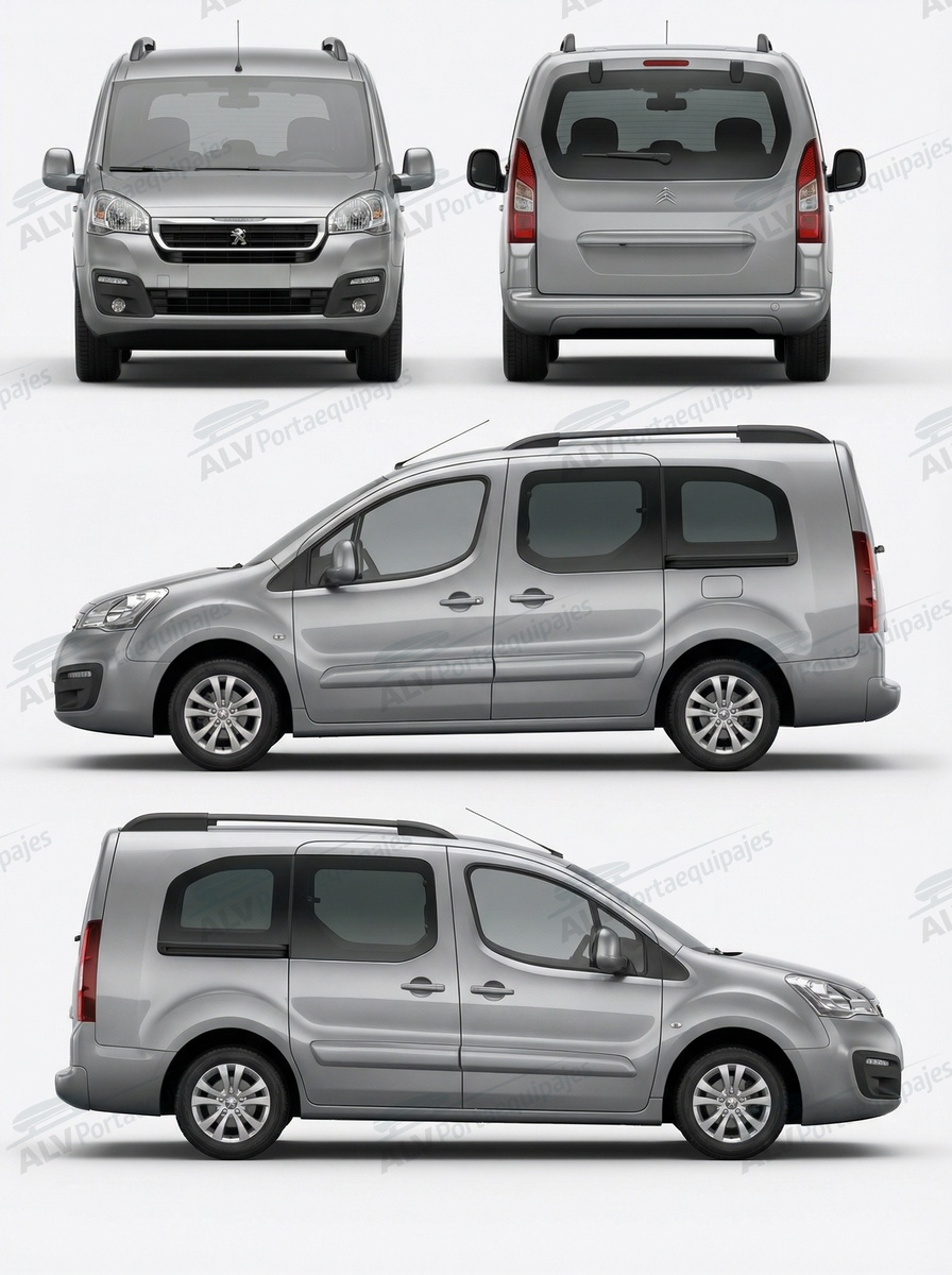 Citro&euml;n Berlingo  (II/B9 - railing con techo de vidrio) (2008-->2018)