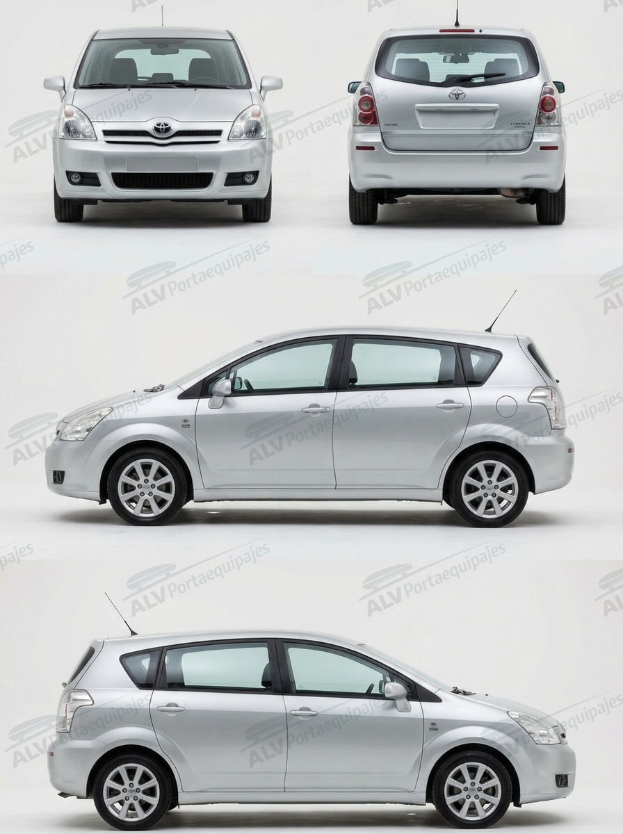 Toyota Corolla Verso 5p MPV (E120 - railing) (2004-->2009)