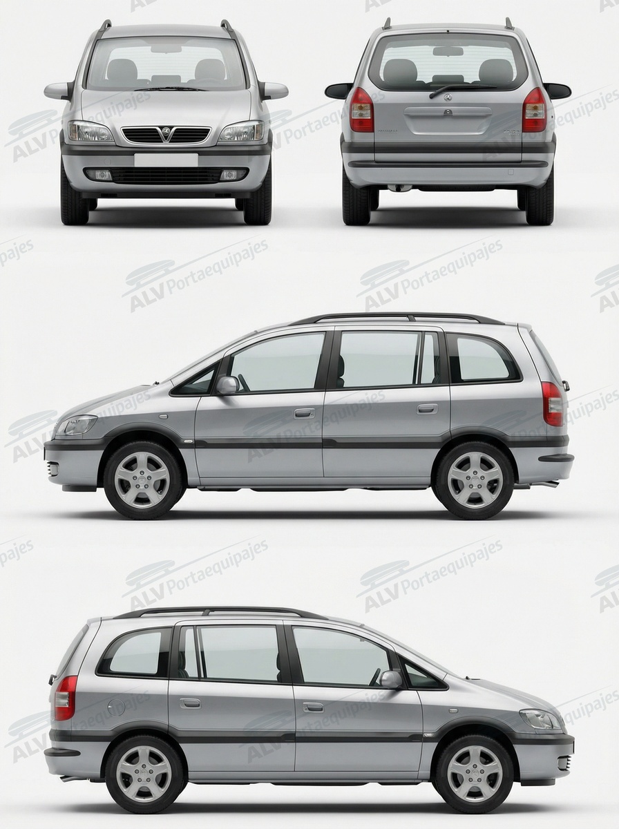 Opel / Vauxhall Zafira 5p MPV (A - railing) (1998-->2005)