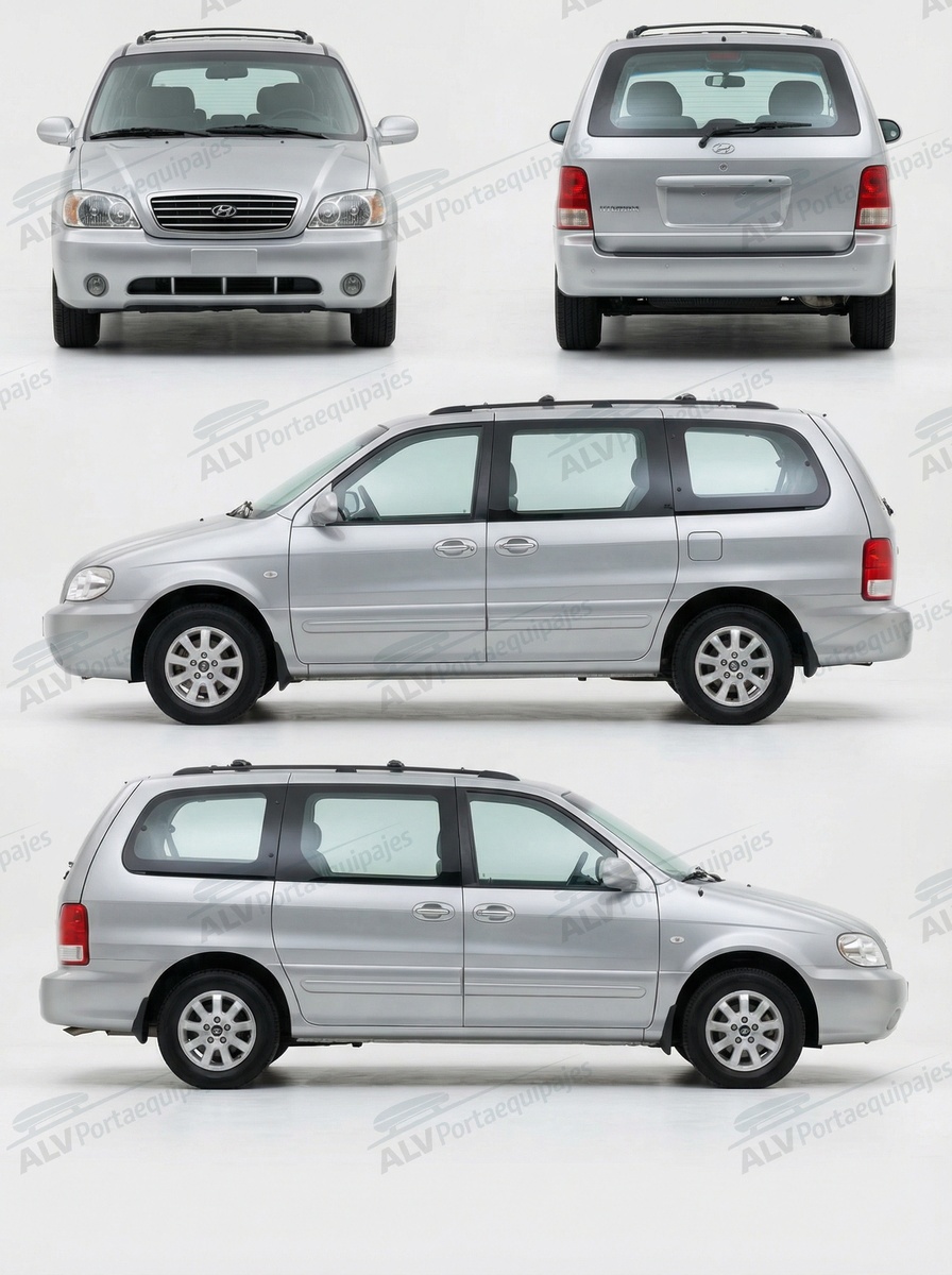 Kia Carnival 5p MPV (I.2/KV-II - railing) (2002-->2006)