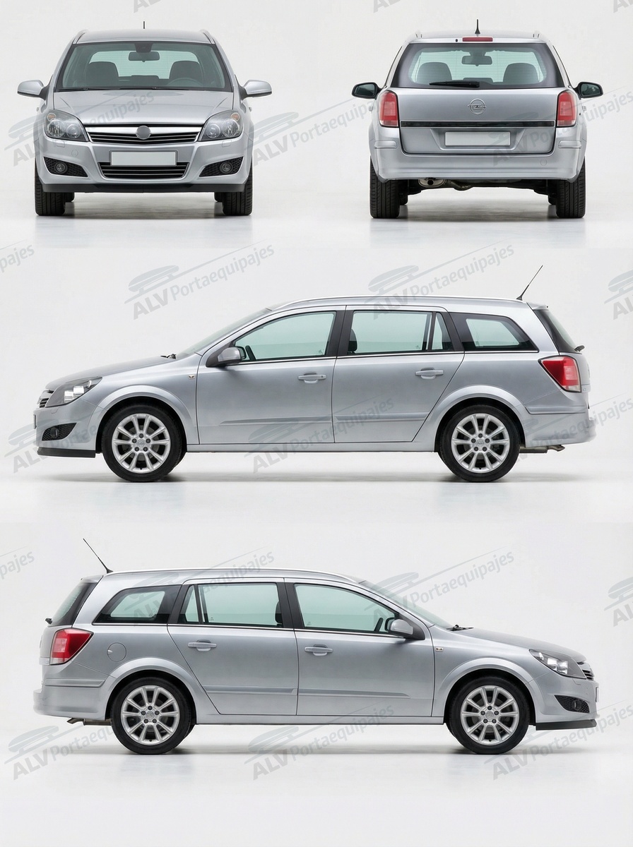 Opel / Vauxhall Astra Caravan (H - railing integrado) (2004-->2007)